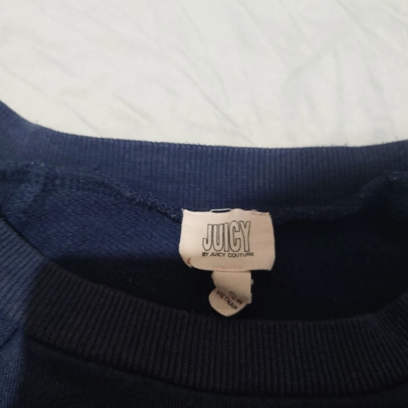 Juicy Couture Sweatshirt Long Sleeve T-Shirt Long Sleeve Round Neck Blue Small - Picture 3 of 6